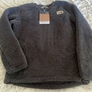 The north face kid jacket winter pullover thick fleece gray Xs